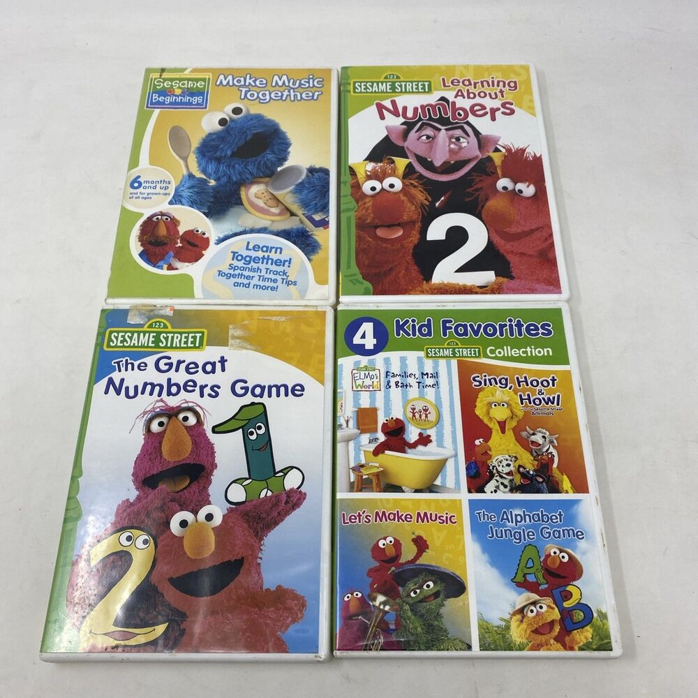 Sesame Street (DVD) Children's Favorite Stories Numbers Music Alphabet Bath Pets